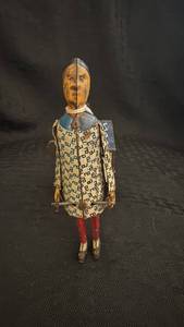 lot 162 image: Vintage Lehmann Wind-Up Tin Toy - NU-NU with Pull Cart