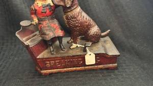 lot 200 image: Antique 1885 Speaking Dog Mechanical Bank
