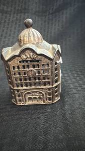 lot 225 image: Antique Cast Iron European Building Coin Bank