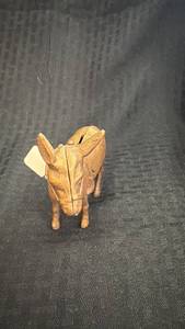 lot 234 image: Vintage Cast Iron Donkey Bank with Original Tag