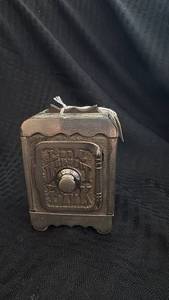 lot 240 image: Vintage Cast Iron Coin Bank Safe