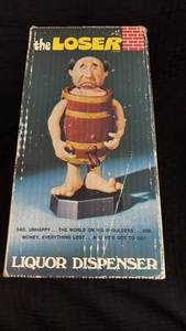 lot 282 image: Vintage 1971 The Loser Liquor Dispenser with Original Box