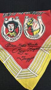 lot 290 image: Vintage Roy Rogers & Trigger Scarf with Western Motif