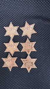 lot 344 image: Set of 6 Lone Ranger Junior Deputy Badges