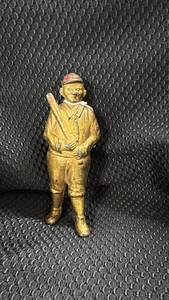 lot 365 image: Vintage Cast Iron Baseball Player Coin Bank