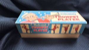 lot 372 image: Vintage Mechanical Trumpet Player Toy with Box