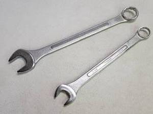 lot 97 image: (2) Heavy Equipment Open Box End Wrenches