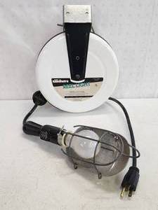 lot 319 image: Reel Light 30ft Retractable Shop Light