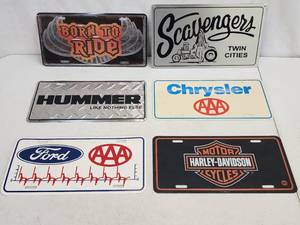 lot 72 image: (6) Assorted Garage Wall Decor