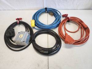 lot 285 image: (4) Assorted Length Extension Cords