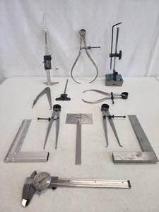 lot 221 image: Assorted Mill Working Measuring Hand Tools