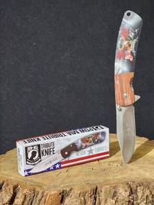 lot 141 image: POW-MIA Tribute Locking Blade Knife