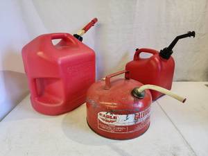 lot 386 image: (3) Assorted Gas Cans