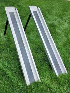 lot 331 image: (2) Adjustable Aluminum Trailer Ramps