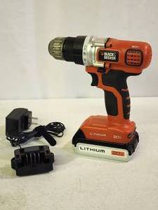 lot 330 image: Black & Decker Cordless 20v Drill