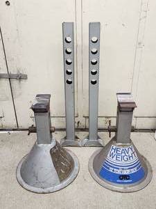 lot 293 image: (2) Heavy Weight 12 Ton High Boy Jack Stands with Extensions