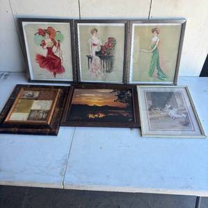 lot 39 image: Lot of 6 Pictures and Frames