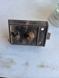 lot 40 image: Old lock and Bucket of Old Nails