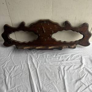lot 55 image: Vintage Wooden Clock with Shelf