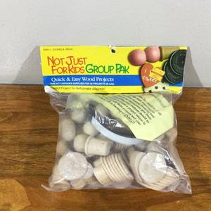 lot 67 image: Bag of Wood Pieces for Quick & Easy Wood Projects - 8 Sets