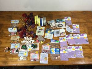 lot 71 image: Miscellaneous Craft Supplies - Ribbons, Fringe, Novelty Buttons, Patches