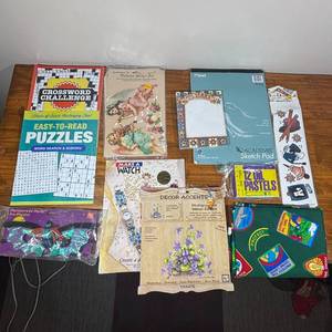 lot 86 image: Misc Lot Craft and Sewing and Games & Save the Earth Fabric