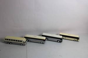 lot 54 image: Set of 4 Vintage Diecast Model Buses