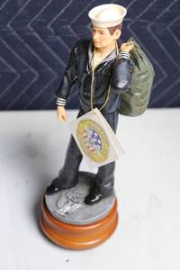 lot 102 image: American Heroes Onward Bound Navy Sailor Figurine