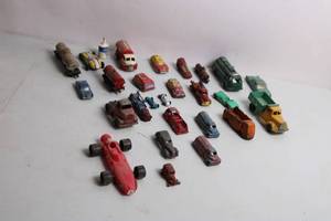 lot 134 image: Collection of 27 Vintage Die-Cast Toy Cars and Trucks