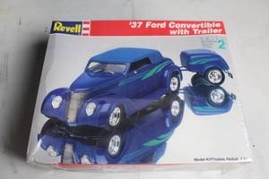 lot 156 image: Revell 37 Ford Convertible with Trailer Model Kit