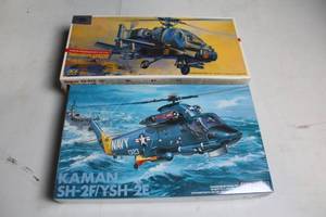 lot 188 image: Set of 2 Model Kits Hughes AH-64A Apache & Kaman SH-2FSH-2E