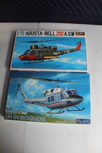 lot 189 image: 172 Scale Model Kits Agusta-Bell 212 A.S.W. & Bell UH-1N Iroquois