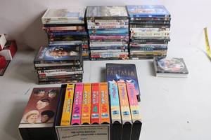 lot 282 image: Collection of DVDs and VHS Tapes including Disney, Little Rascals, and more