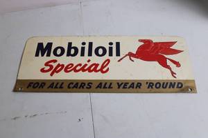 lot 291 image: Vintage Mobiloil Special Advertising Sign