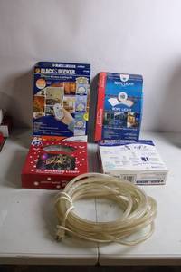 lot 293 image: Lot of Black & Decker Wireless Lighting Kits and Sunbeam Rope Lights