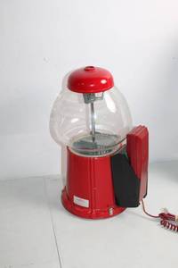 lot 294 image: Vintage Red Gumball Machine with Attached Corded Phone