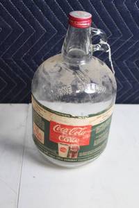 lot 307 image: Vintage One Gallon Coca-Cola Syrup Glass Jug
