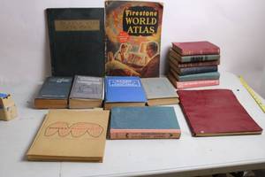 lot 371 image: Assorted Vintage Atlas, Automobile, and Fiction Books Collection