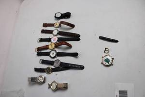 lot 382 image: Collection of 9 Assorted Wristwatches with Various Designs
