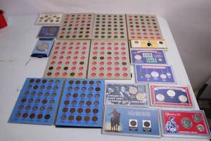 lot 386 image: Extensive Coin Collection with Lincoln Pennies, WWII Set, and Commemorative Coins