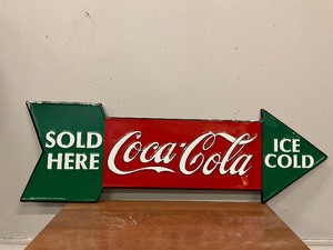 lot 8 image: 1990 light metal coca cola sign