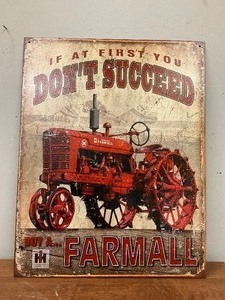 lot 9 image: International Harvester Metal Sign