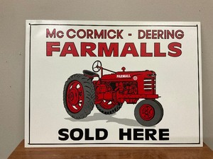 lot 21 image: Farmall Sold Here Metal Sign