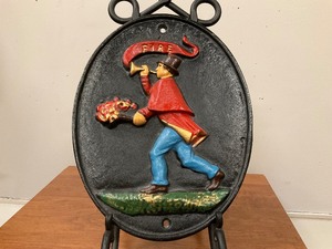 lot 30 image: Fire Cast Iron Plaque