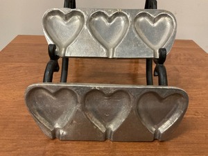 lot 55 image: Heart Double Sided Metal Chocolate Mold