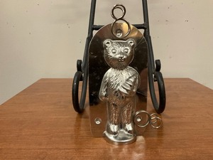lot 57 image: Vintage Metal Double Sided Christmas Bear Chocolate Mold with Clips