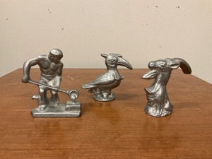 lot 79 image: Metal Bird, Man & Goat Set of 3