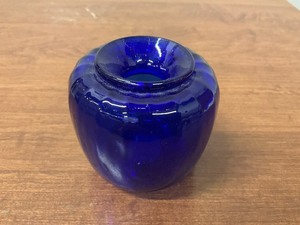 lot 98 image: Cobalt Blue Glass Ink Well