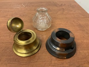 lot 99 image: 3 Piece Ink Well Components
