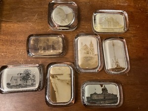 lot 100 image: 8 Historial Marker Paper Weights